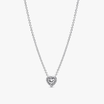 Elevated Heart Sterling Silver Necklace