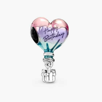 Happy Birthday Hot Air Balloon Charm